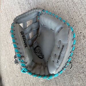 Wilson Teal and Gray Baseball Glove